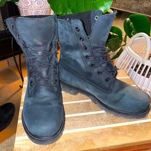 Black warm Timberlands